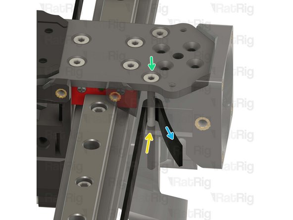 Form a small loop on the belt as shown.
