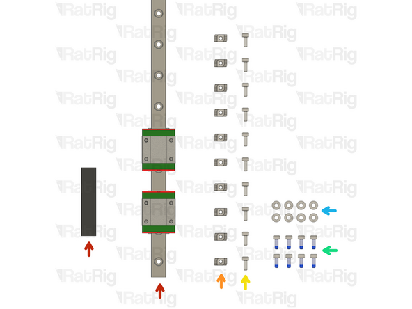 475mm MGN12C Linear Rail &amp; MGN12C carriage holder