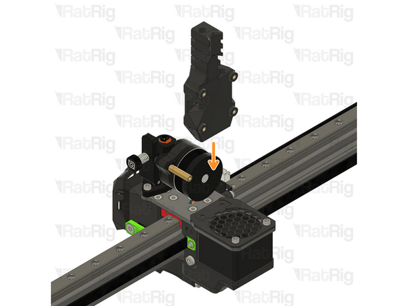 Place the Rat Rig toolhead_vc3_ebb42_vertical assembly as shown