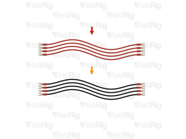 4x Prepared 24V DC Positive wire from the Preparations guide
