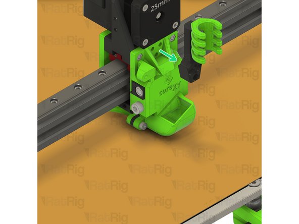 Remove the three M3x12 screws securing the cable holder