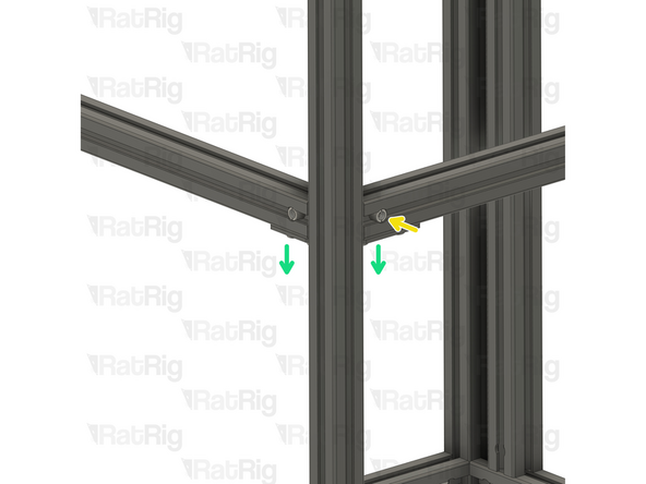 Tighten the quick connector to secure the extrusions together.