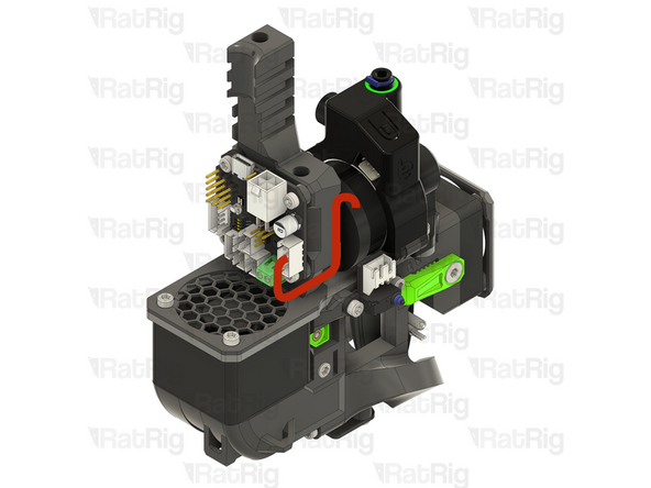 Route the Orbiter extruder stepper motor cable as shown
