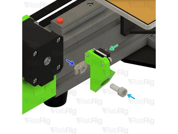 Endstop. Install the endstop cable before fastening to the printed part