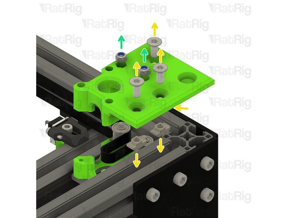 Loosen the three M6x14 screws
