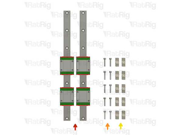 2x 250mm MGN15 Linear Rail with 2x Carriages