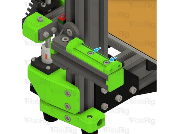 Insert the M5x10 cap head screws into the printed part.