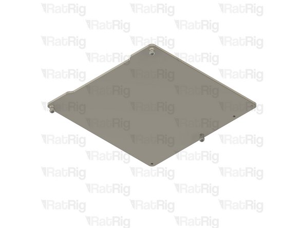 Insert an M5x16 countersink screw into each of the positions shown on the bed