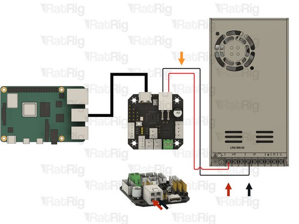 Prepared EBB42 power cable from step 200