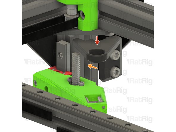 Right lead screw constraint assembly from Step 22