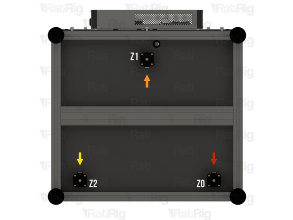 It is important to check the three Z-axis stepper motors are connected to the correct drivers on the Octopus motherboard. Failure to do so will cause issues with Z-tilt adjustment