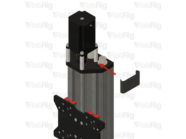 Insert the mill_stepper_cable_management printed part as shown.