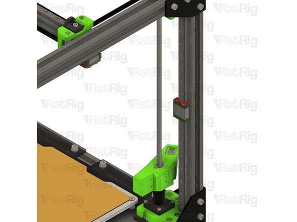 The linear rail will rest on the lead screw motor cage