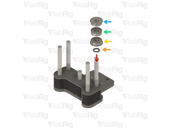 Install the following components in the order shown in the image: