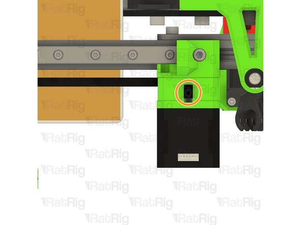 Secure the pulley to the stepper motor shaft by tightening both grub screws as shown