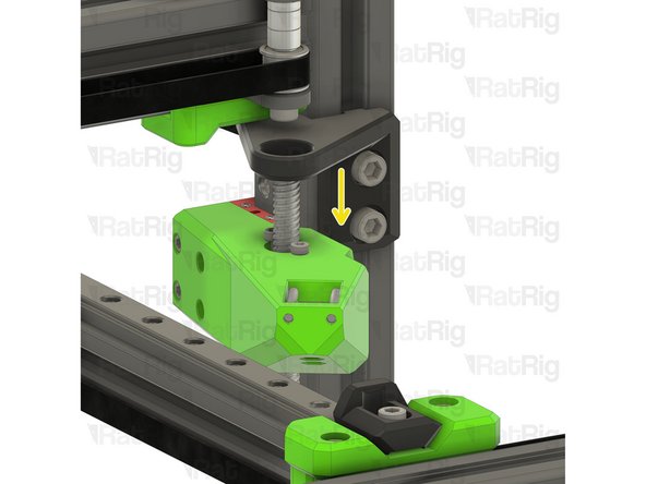 Fit the constraint assembly to the frame as shown