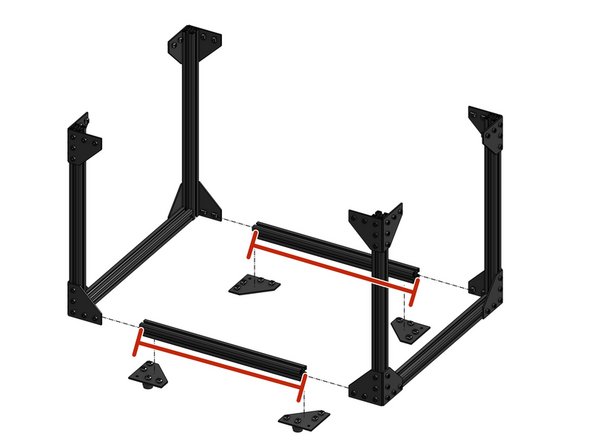 Join the two frame sides with 440mm X extrusions
