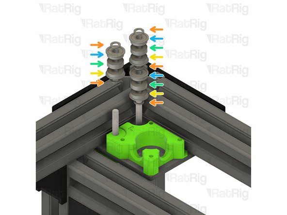 Install the following components in the order shown in the image: