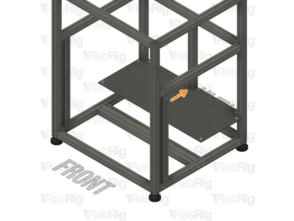 Carefully place it inside the frame. The Z cable passthrough should be on the left side when facing the front of the printer.