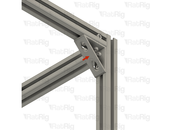 Repeat the previous step, to install the upper right frame bracket