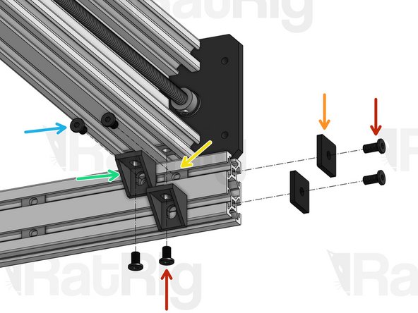 Repeat this step 4 times, on each corner of your base frame.