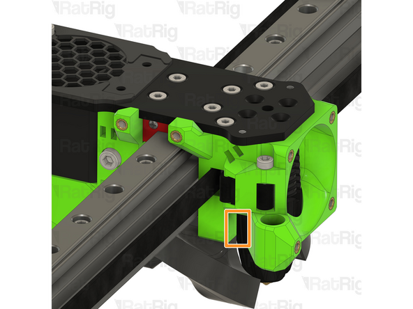 Place the Phaetus Rapido V2 UHF Hotend on the plate, making sure to route the cables through the designated slot