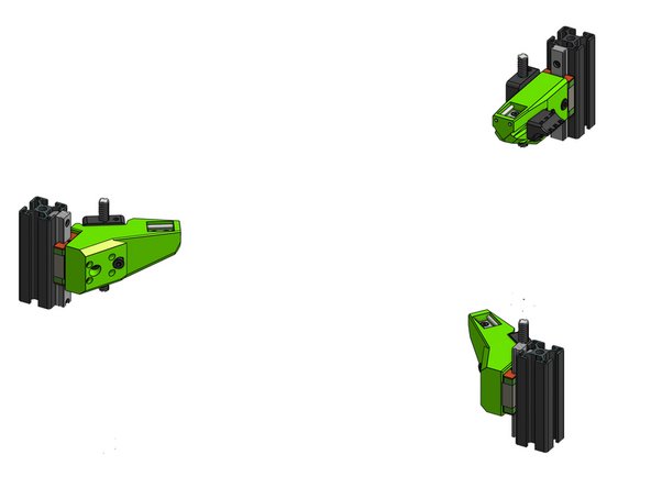 Attach the arms to the MGN carriages with 4x Cap Head Screws M3x20 for each arm