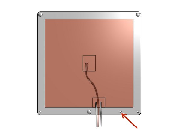 Peel off the sticker's protective layer from the pad and glue it to the bottom of the bed plate