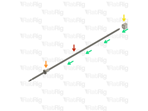 1280mm 1610 Ball Screw (1780mm for a 1500x1500 machine)