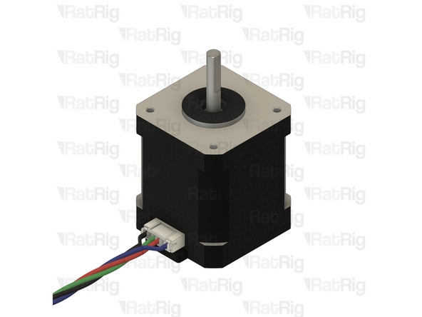 The stepper motor cable has a different connector on each end: