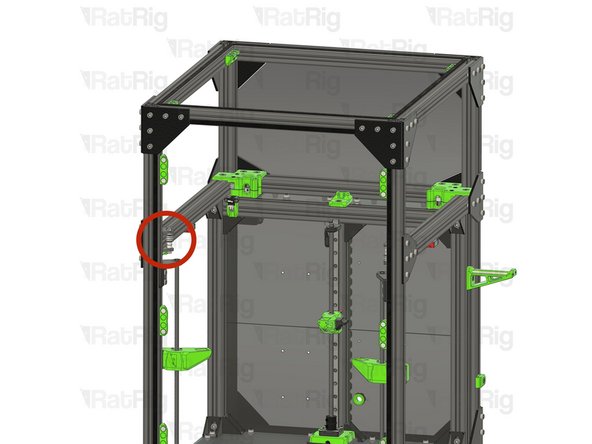 This step, and the next two steps, detail removing the front left idler assembly