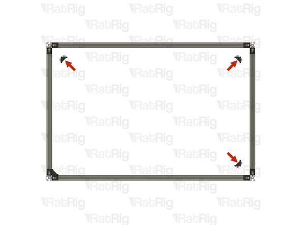 3x 3030 cast 90 degree corner assembly