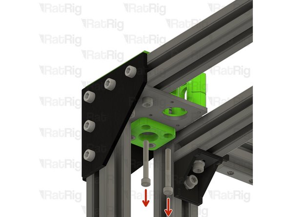 Remove the two marked M5x35 screws