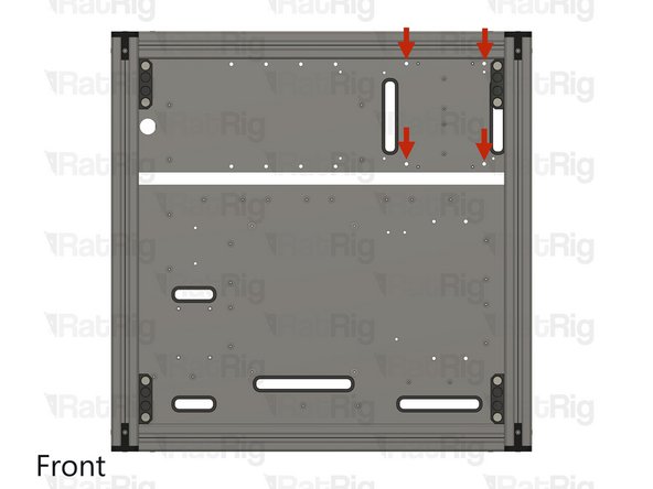 Install the component using the designated holes.