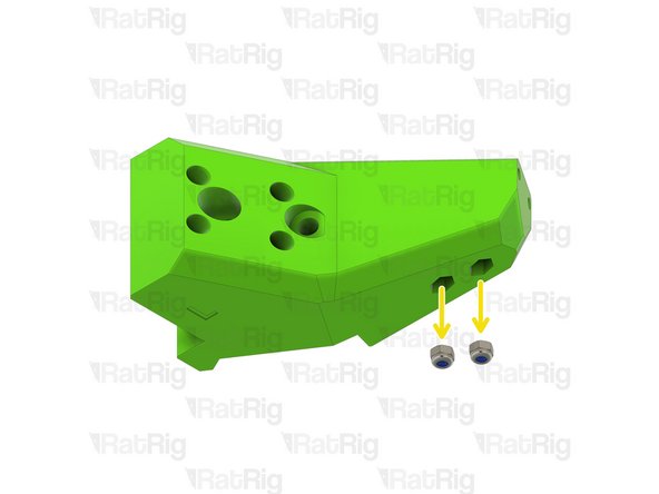 Remove the two M3 nylon locking hex nuts