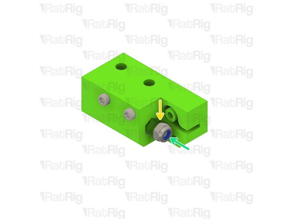 Fasten the M3x25 screws through the y_belt_mount printed part