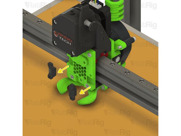 Remove both belt grabbers and free the CoreXY belts