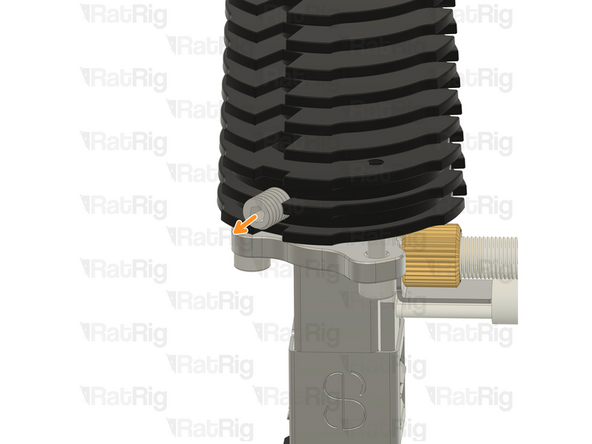Loosen the set screw on the heatsink