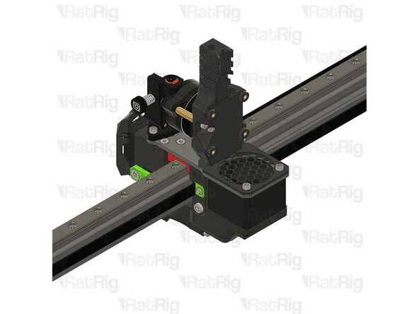 Insert the M3x8 Cap Head Scres in to the printed part and thread them to the hex standoff