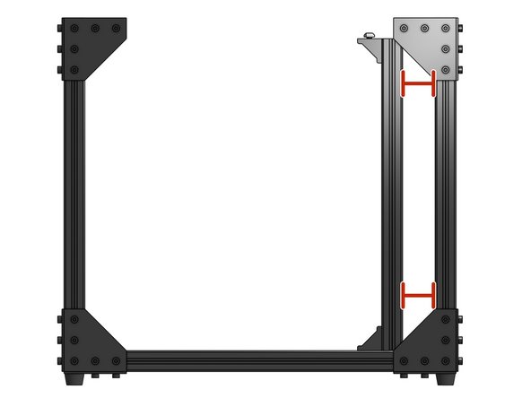 The distance between the inner frame and the main Z extrusions should be 47mm