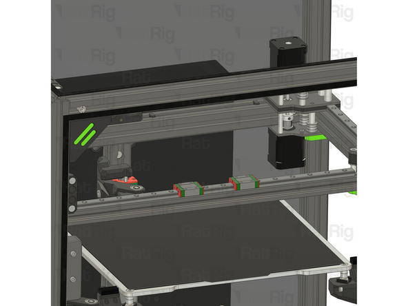 Fasten the marked M3x8 screws, starting from onde side.