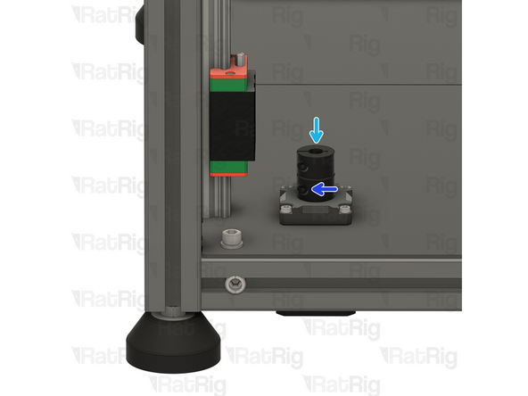 Assemble the axial thrust bearing into the pillow_block as shown