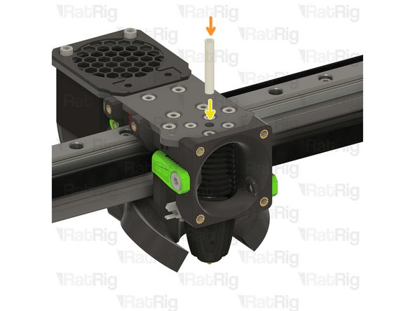 Tighten the M2.5x6 Countersink Screws to secure the hotend to the plate.