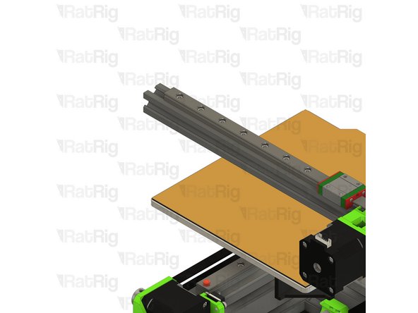 Remove the plastic stops installed in the ends of the linear rail