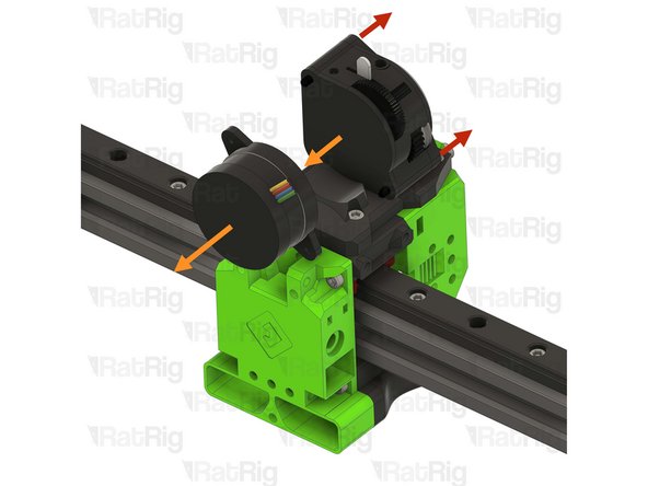 Remove the Bondtech LGX Lite motor from the back of the LGX Lite extruder