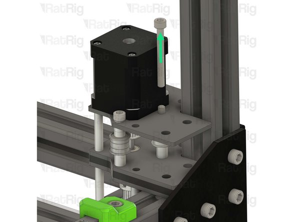 While allowing the M5x85 Screw to push the M5x45 screw out