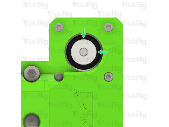 Position the timing pulley as shown. The end of the stepper shaft should be flush with the end of the pulley