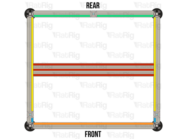 For each length of foam strip, carefully remove the backing paper which protects the adhesive and then apply it to the frame in the positions shown:
