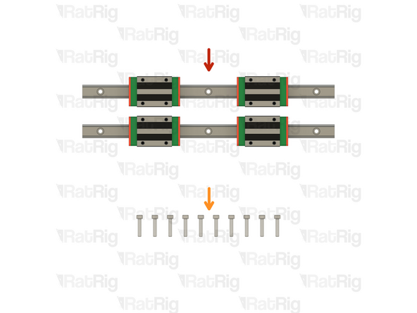 2x 280mm HG15 Linear Rail with 2x Carriages