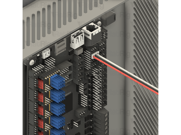 Connect the USB-A end of the USB-A to Rat Rig VAOC Camera cable to any available USB port on the Raspberry Pi (or USB hub hat) and route the cable as shown